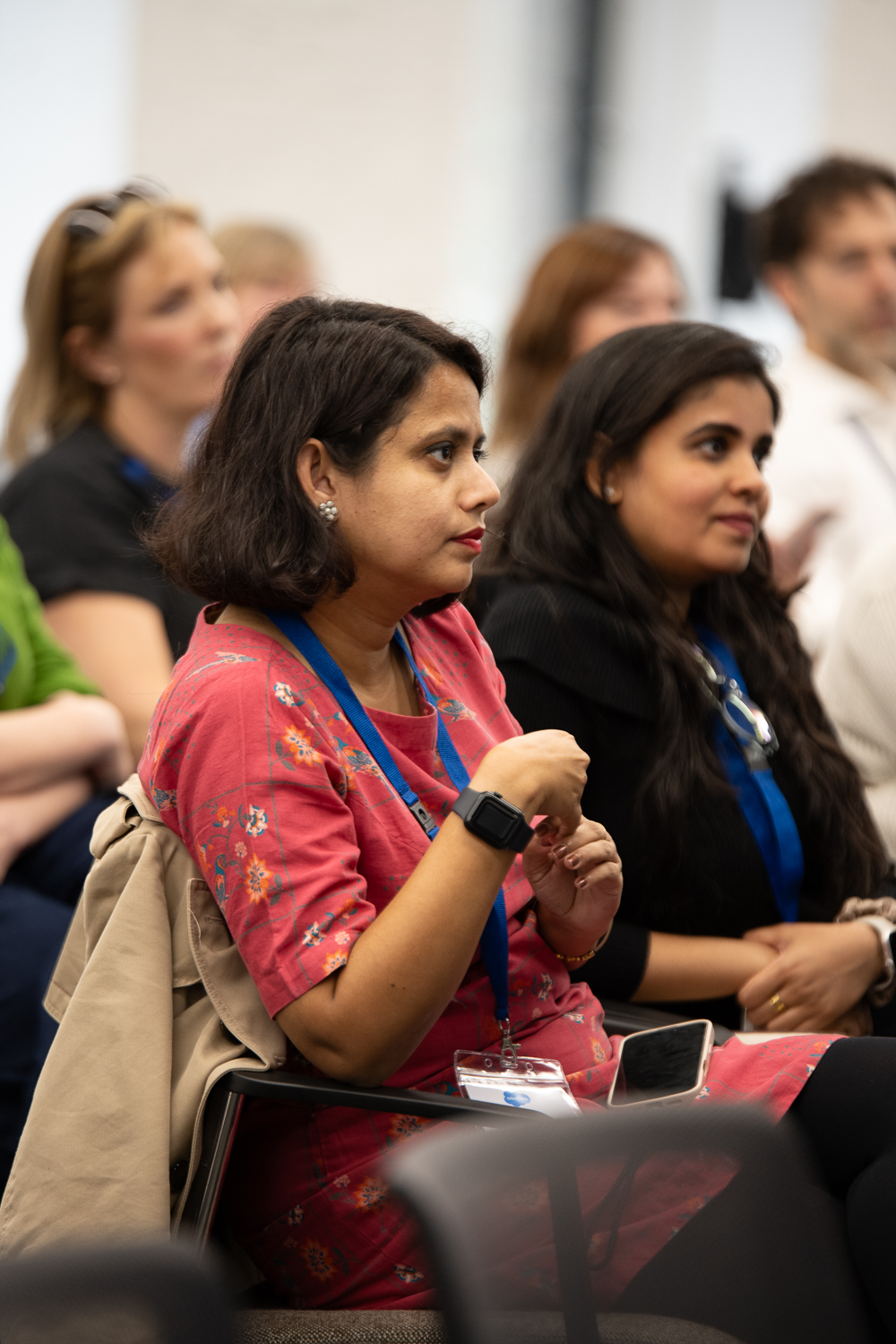 An engaged audience listening and taking part